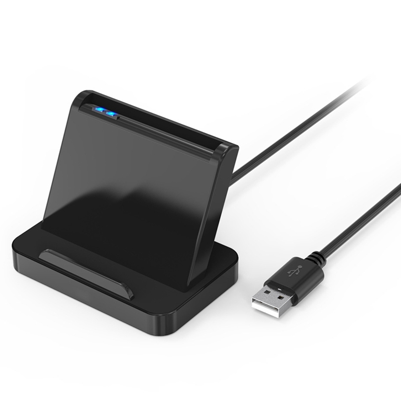 Smart Card Reader USB IC ATM Smart Card Reader Universal SIM Card Reader USB- Connector for Windows Linux Durable Black