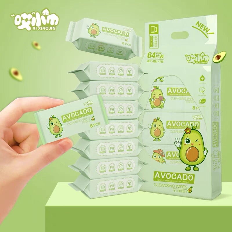 COMBO 64 khăn ướt mini bỏ túi - Khăn giấy ướt đa năng (KUM08)