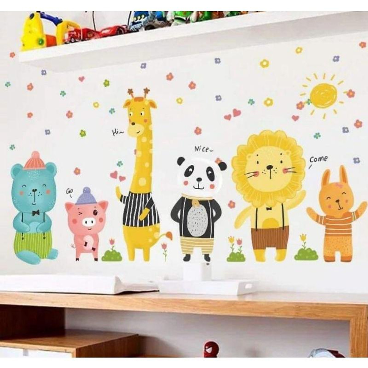 DECAL DÁN TƯỜNG CÁC LOẠI ĐỘNG VẬT 2