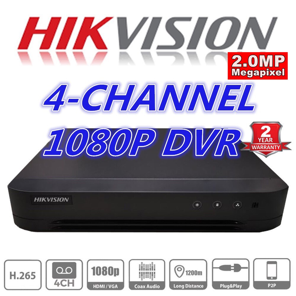 Hikvision 4 Channel 1080p Dvr 2 0mp Cctv Ds 74hqhi K1 4ch Digital Video Recorder Full Hd 2mp P2p View On Phone Lazada Singapore