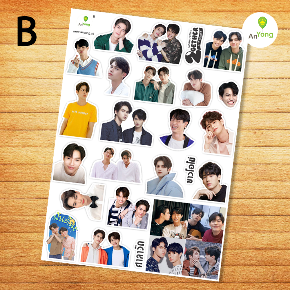 Hình dán sticker BrightWin 2gether boy love Thái Lan