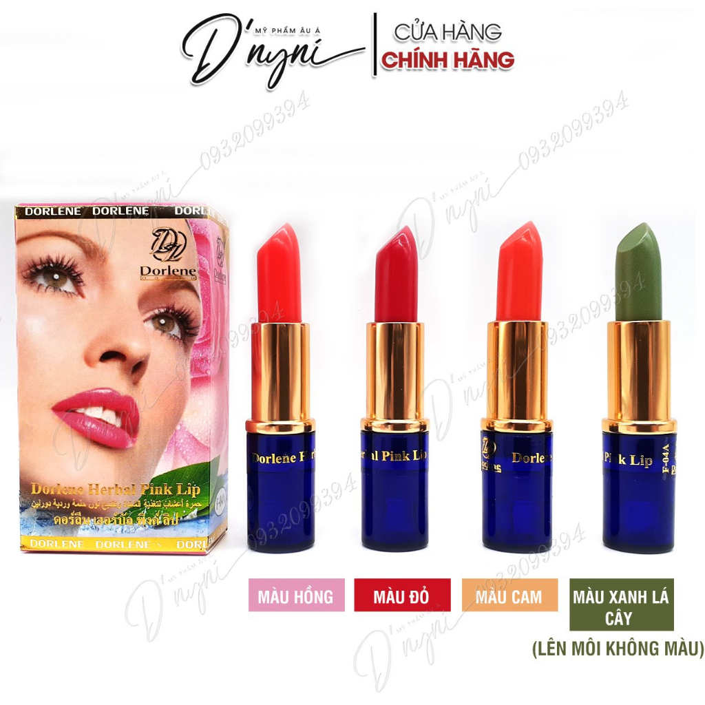 Son Dưỡng Làm Hồng Môi Dorlene Herbal Pink Lip Thái Lan