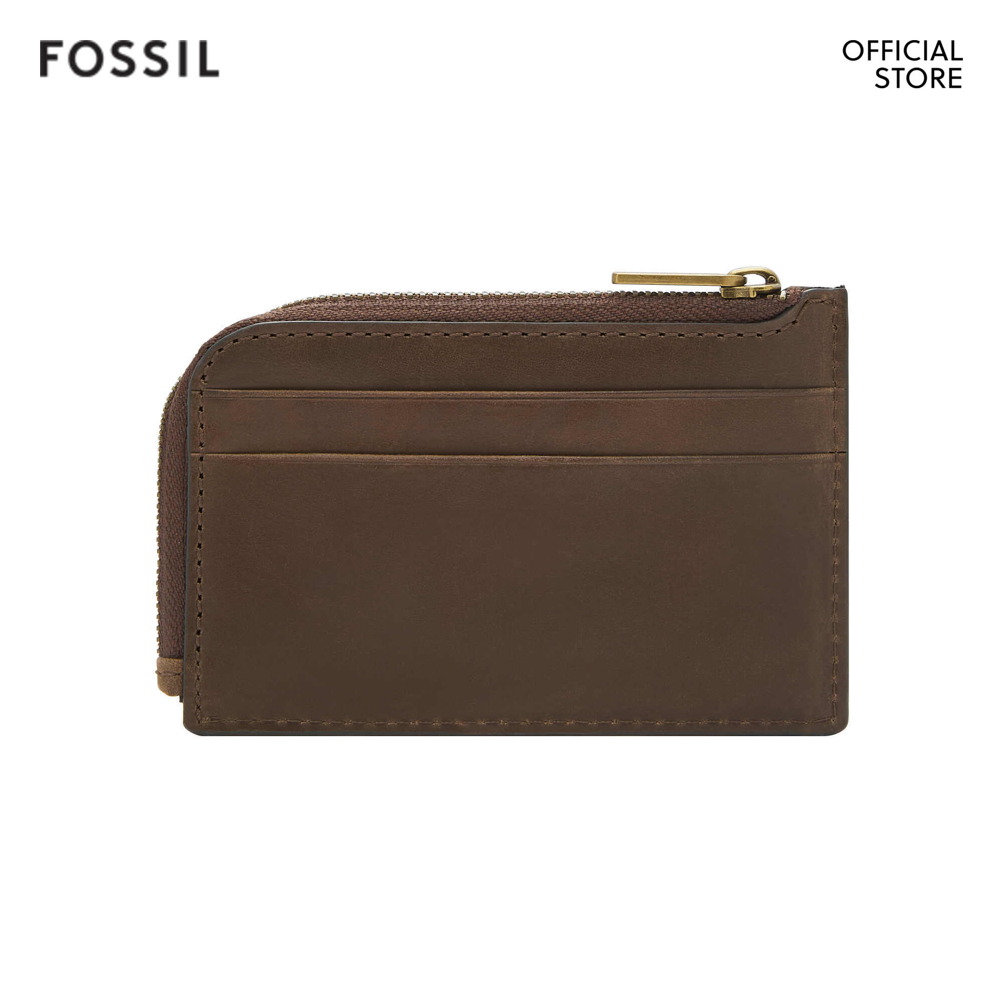 Fossil Male's Allen Dark Brown Leather Card Case SML1861201 | Lazada