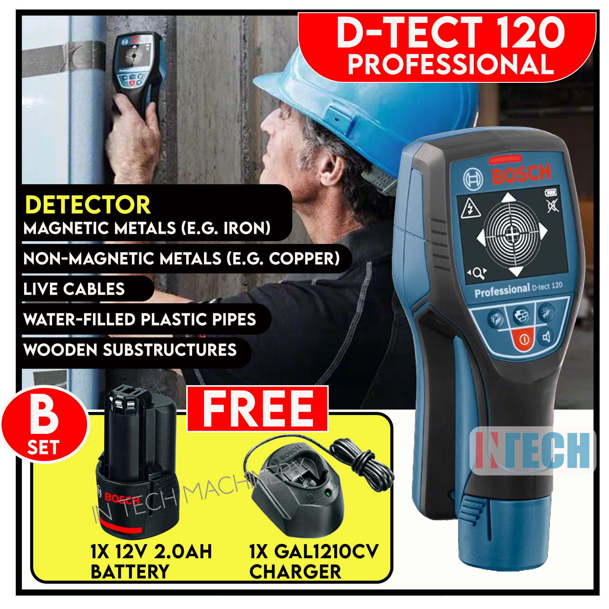 BOSCH DTECT120 / DTECT 120 PROFESSIONAL DETECTOR / WALL SCANNER