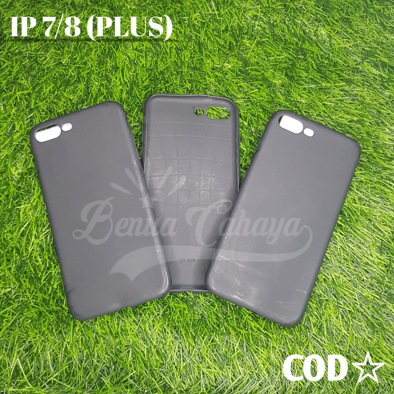 SOFTCASE MATTE CASE IPHONE PLUS PLUS CASE FULL COLOUR BLACK