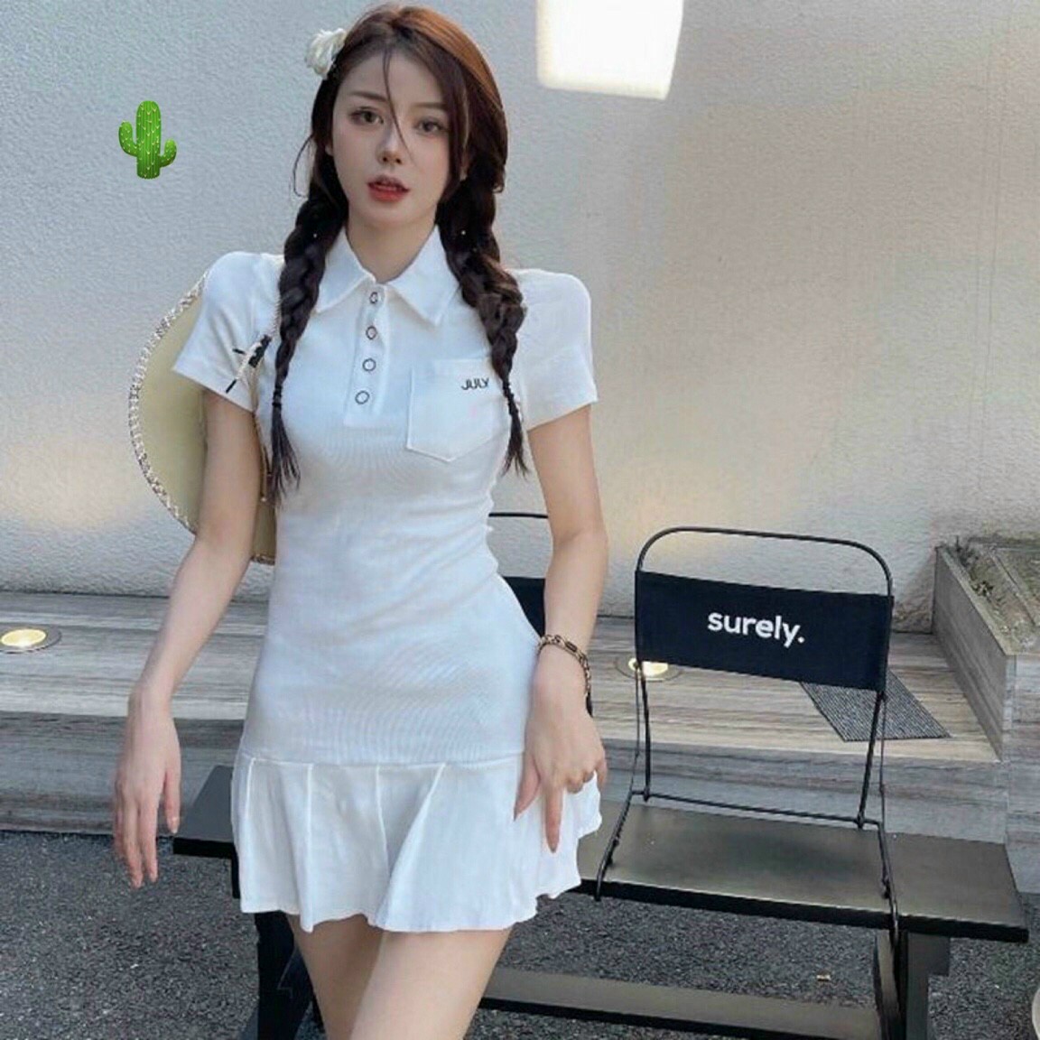 Đầm Polo Xếp Ly Siêu Cute
