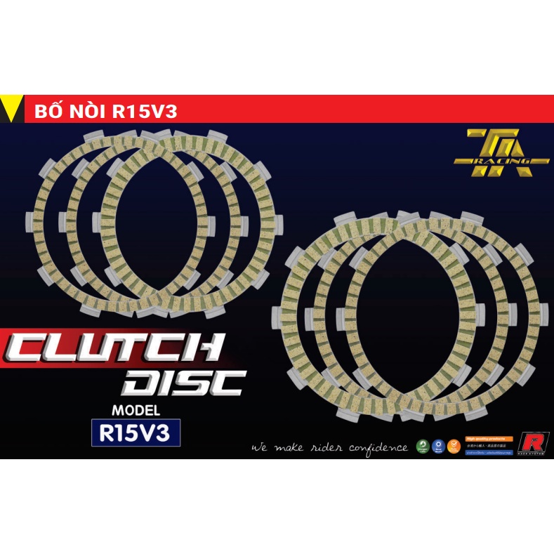 Bộ lá bố nồi xe exciter 155 vva r15 v3 chính hãng ta racing