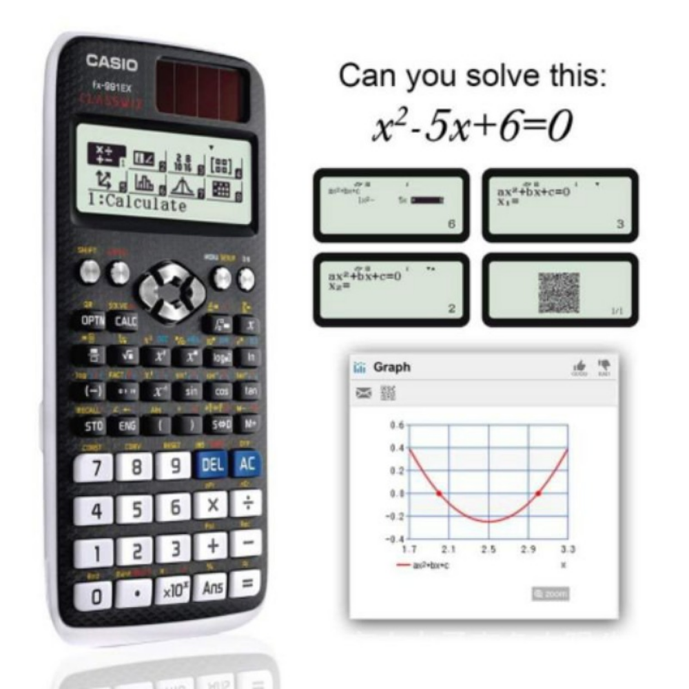 Casio fx-570EX Scientific Calculator 552 Functions Student examination Mini Calculator big