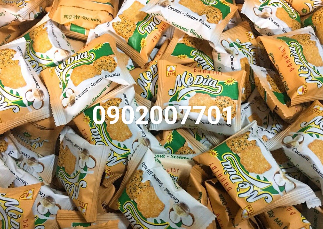 1Kg Bánh Quy Mè Dừa Đức Hưng Thơm Ngon- đồ ăn vặt