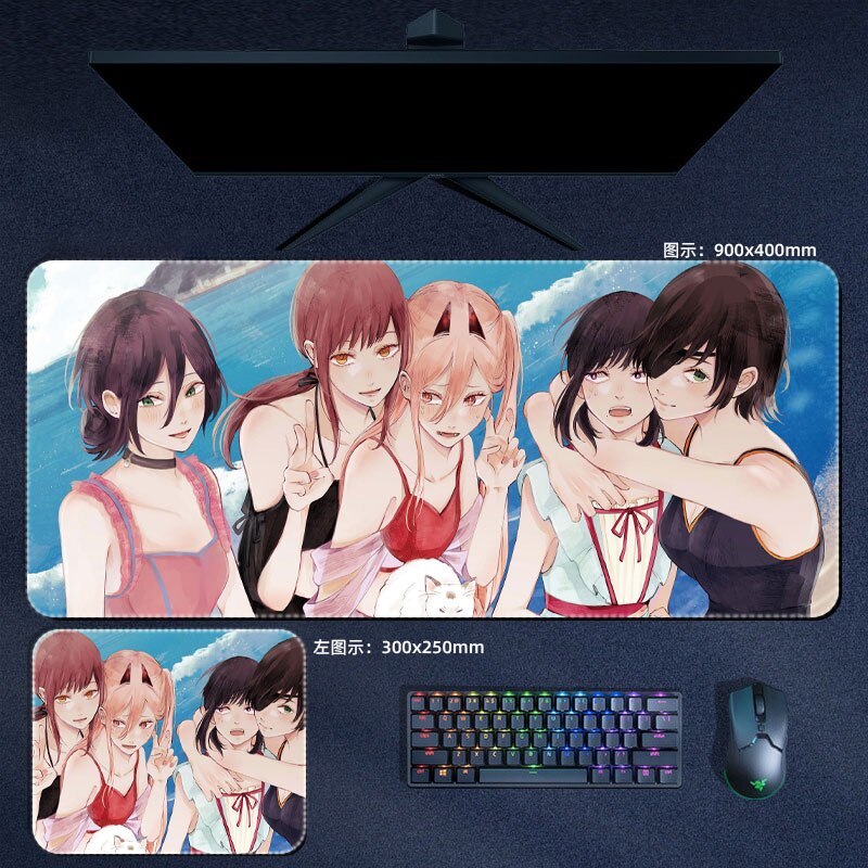 Em promoção! Anime Motosserra Homem De Grande Mouse Pads Makima De Energia  Aki Denji Mousepad De Computador Laptop Gamer Pad Pc Acessórios De Jogos De  Mesa Tapetes