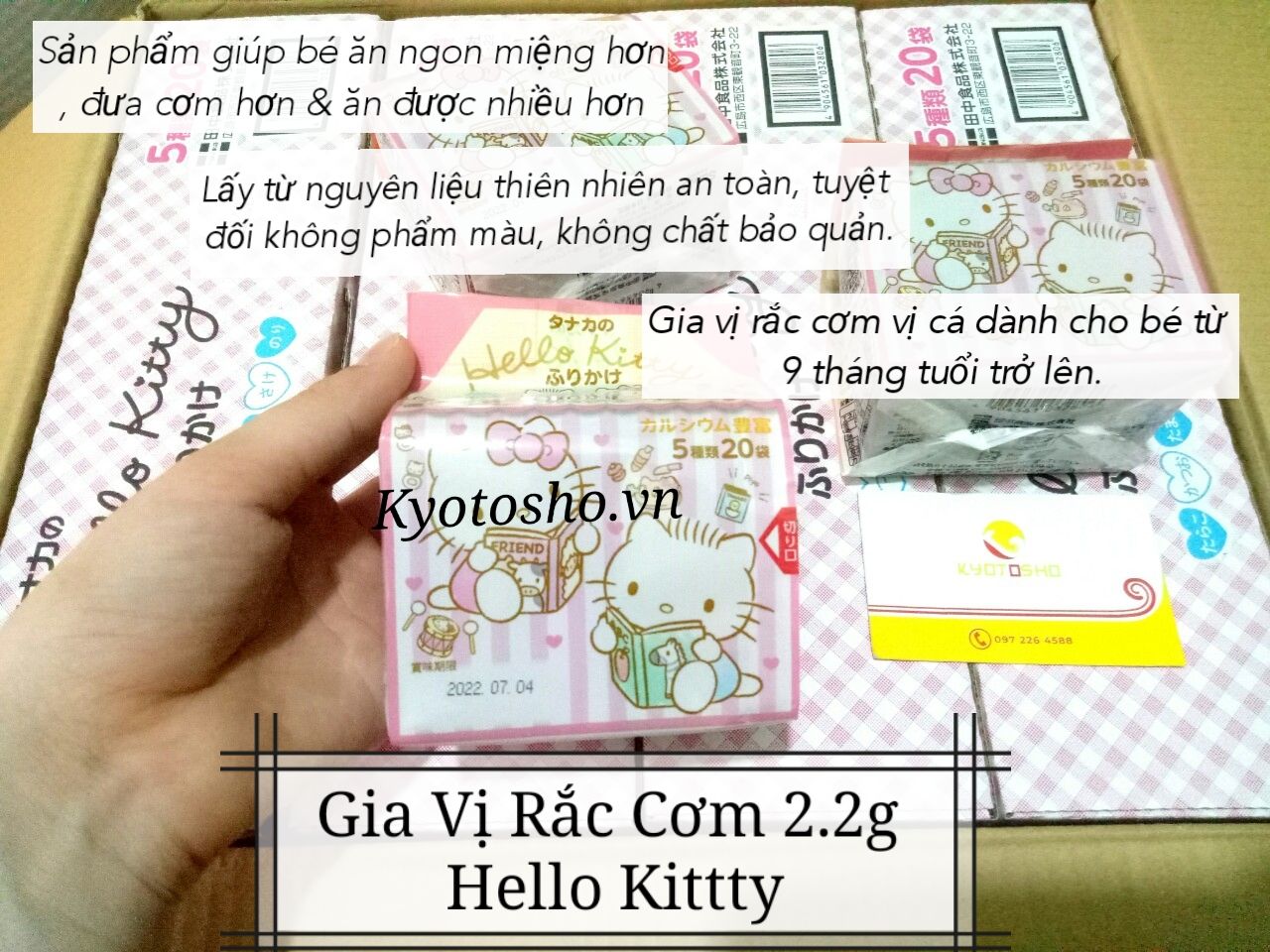 Gia vị rắc cơm Hello Kitty 20 gói Nhật Bản