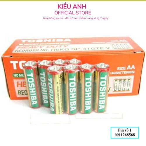 Hộp 40 viên pin tiểu aa toshiba loại rẻ pin - vpp kiều anh