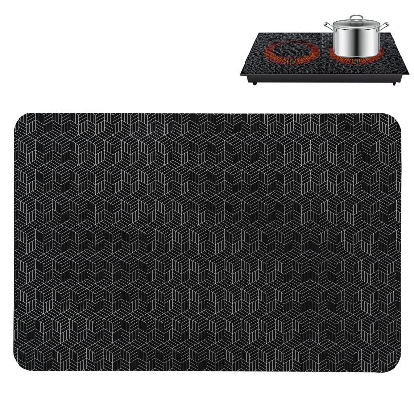 Large Induction Hob Protector Mat 52x78cm,Induction Hob Cover - Cooktop Scratch Protector - For Induction Stove,Multifunctional Silicone Mats
