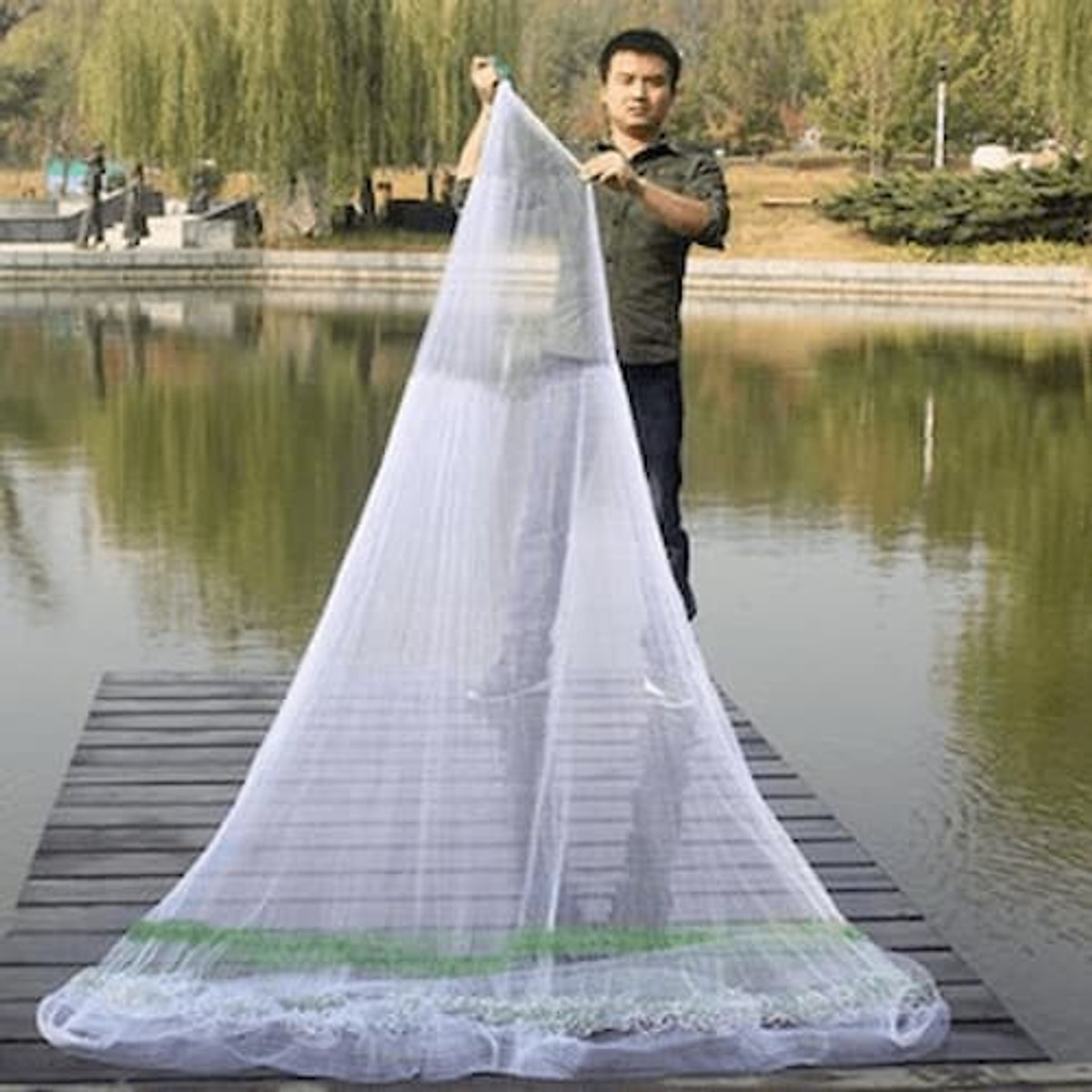Chài cước xích bắt cá cao cấp bung 6m-8m (Đồ câu Ngọc Hải)