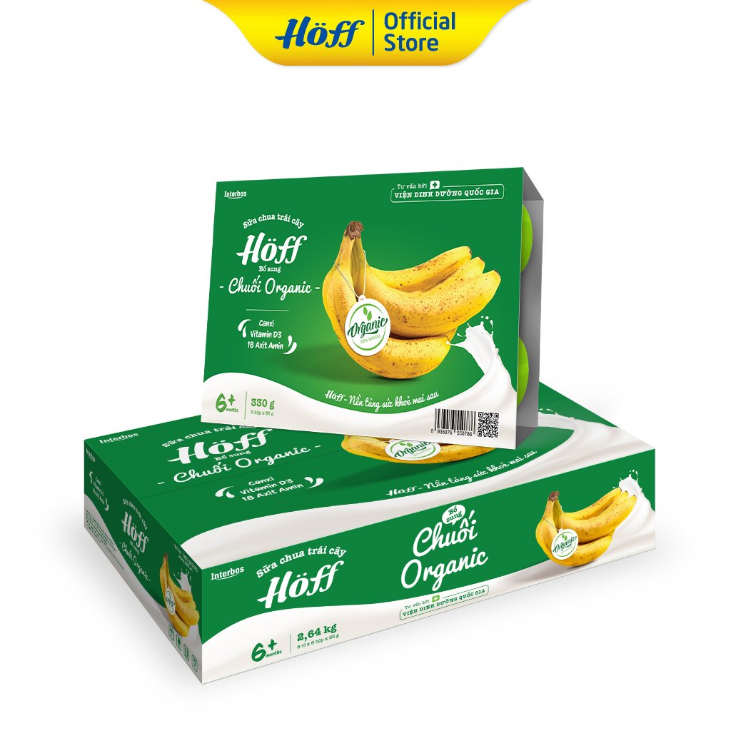Sữa Chua Chuối Organic Hoff (thùng - 48 hộp)