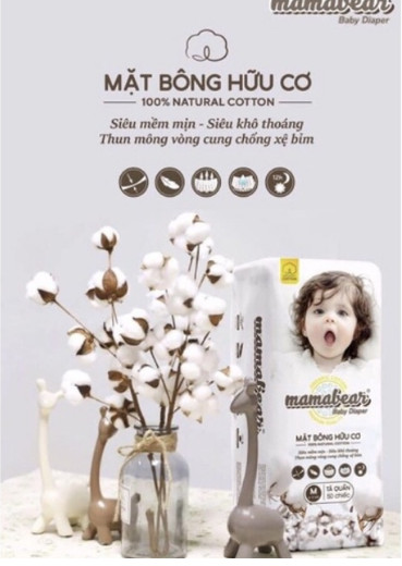 Tã Bỉm quần Mama Bear Cao Cấp (Gói 50 Chiếc)
