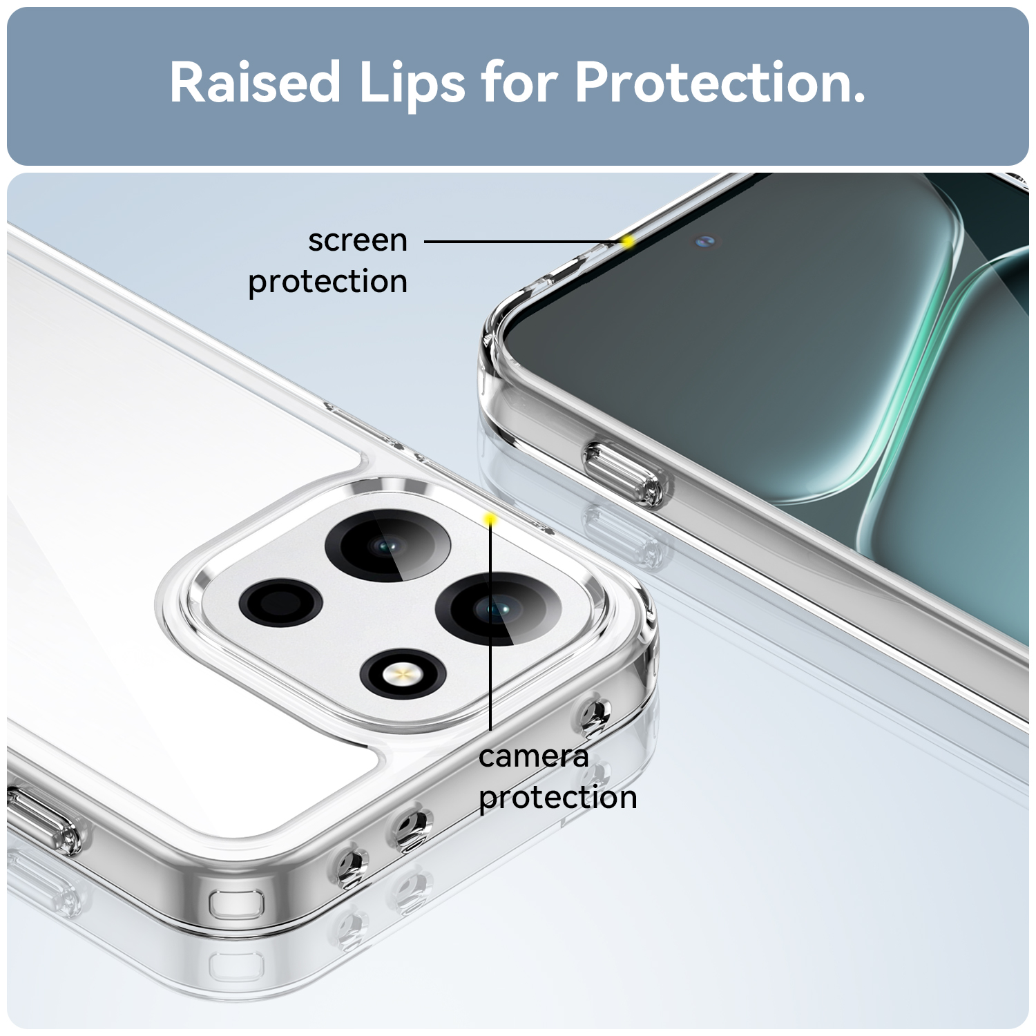 OnePlus Nord 6/Turbo 6/Turbo 6V Case, Clear Designed Shockproof Phone Case, Bumper Hybrid Transparent Cover for OnePlus Nord 6/Turbo 6/Turbo 6V.