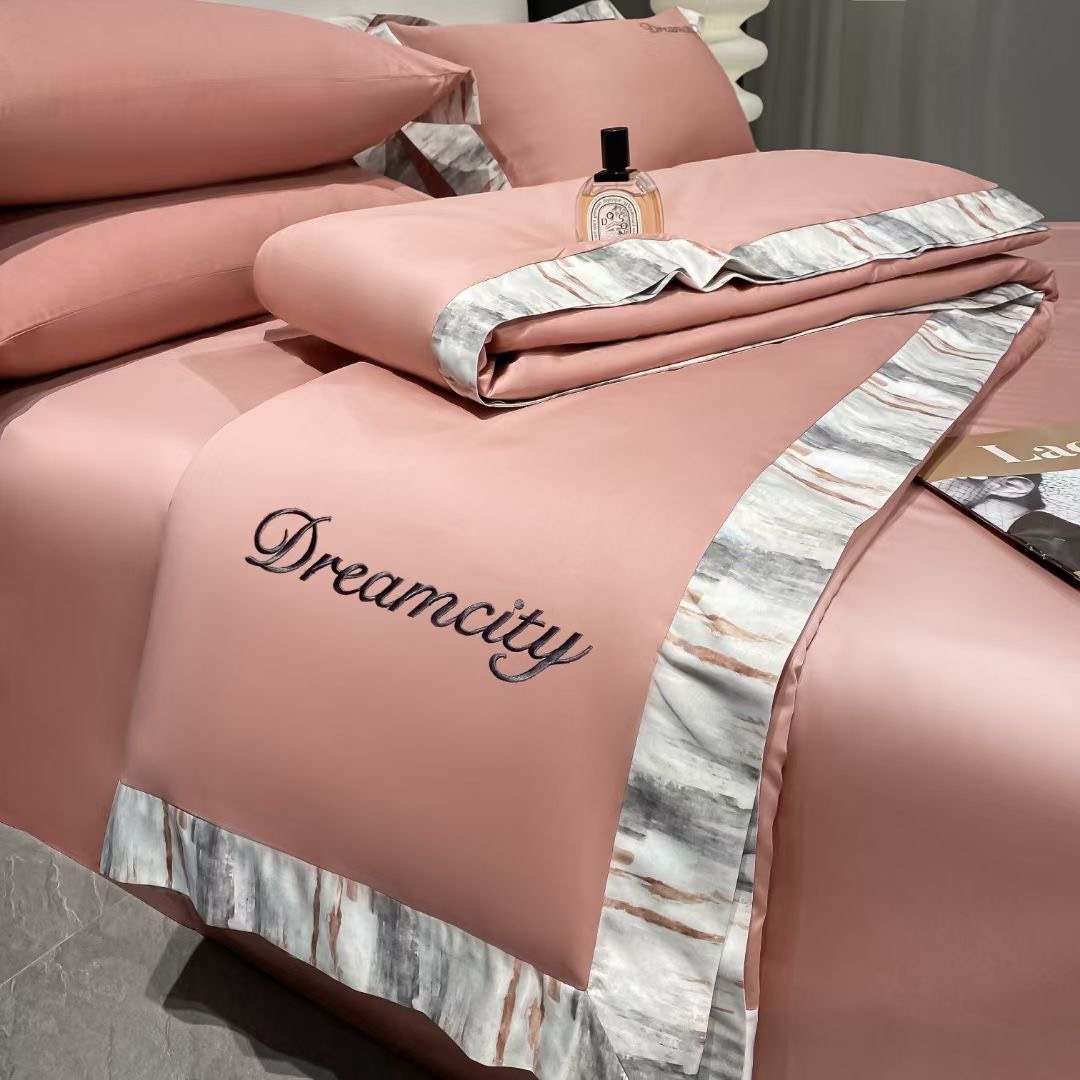 Bộ chăn ga gối phi lụa chăn hè dreamcity