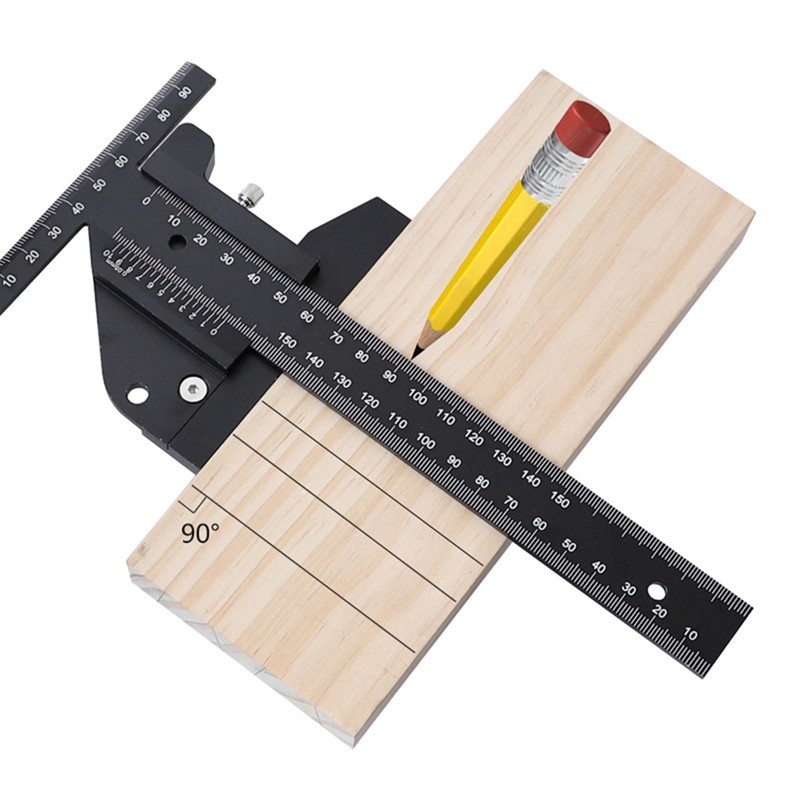 Woodworking Scribing Ruler Aluminum Alloy T-Type Line Drawing Device ...
