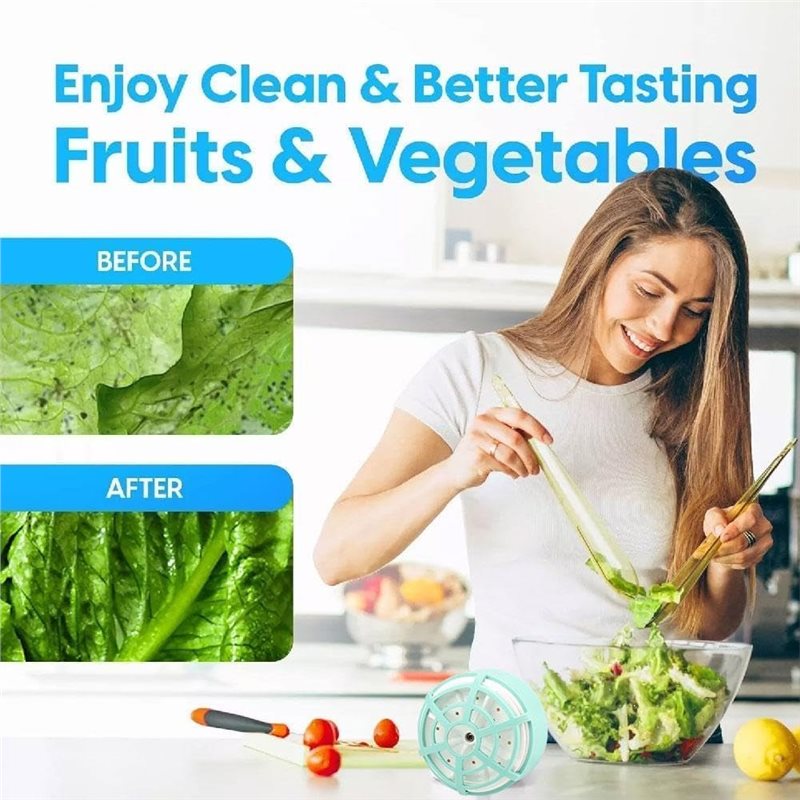 Fruit Vegetable Washing Machine, Waterproof Fruit Cleaner Device, Ultrasonic Electrolysis Veggie Purifier Mini Cleaner.
