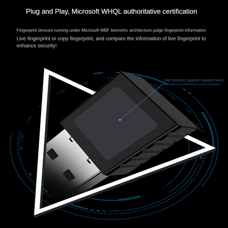 Mini USB Fingerprint Reader Module Device USB Fingerprint Reader for Windows 10 11 Hello Biometrics Security Key