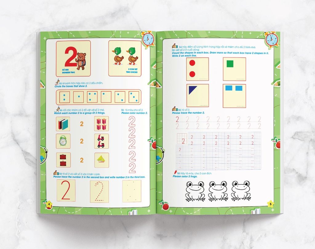[ Sách Chính Hãng ] Sách - Toán Tư Duy Beginning Creative Math (Dành Cho Bé 4-6 Tuổi Song Ngữ Việt Anh) - Nhà sách Học Liệu