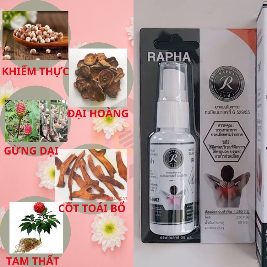 Dầu Rapha Thái Lan xoa bóp đau nhức xương khớp Thailand