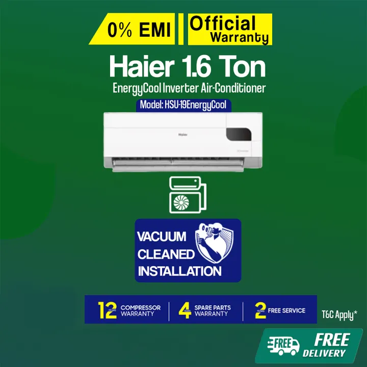 Haier 1.5 Ton EnergyCool Inverter AC (HSU-18EnergyCool:(INV)(3DF)(QE))