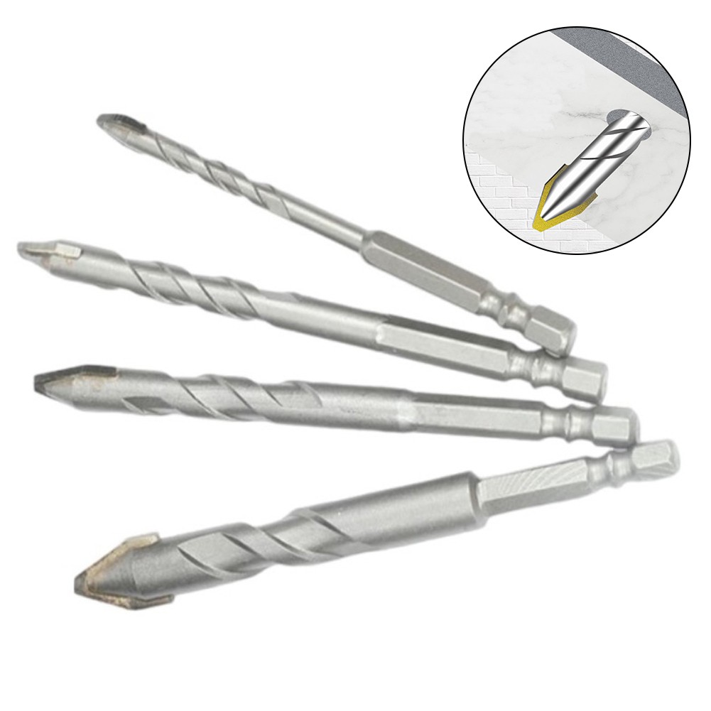 Toolstar 1Pcs Ceramic Tile Glass Triangular Drill Bit 6/8/10/12mm For Concrete Plastic Soft Metal