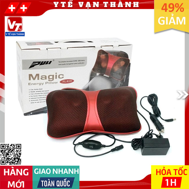 ✅ gối massage hồng ngoại magic pl-818 | -vt0688 - y tế vạn thành