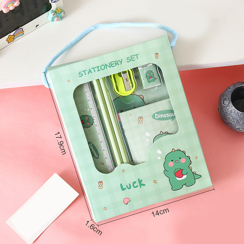6Pcs%20Creative%20Children%20Stationery%20Set%20Cartoon%20Pencil%20Sharpener%20Eraser%20Note%20Book%20Ruler%20Pencil%20Kawaii%20School%20Supplies%20Gifts%20-%20Image%205