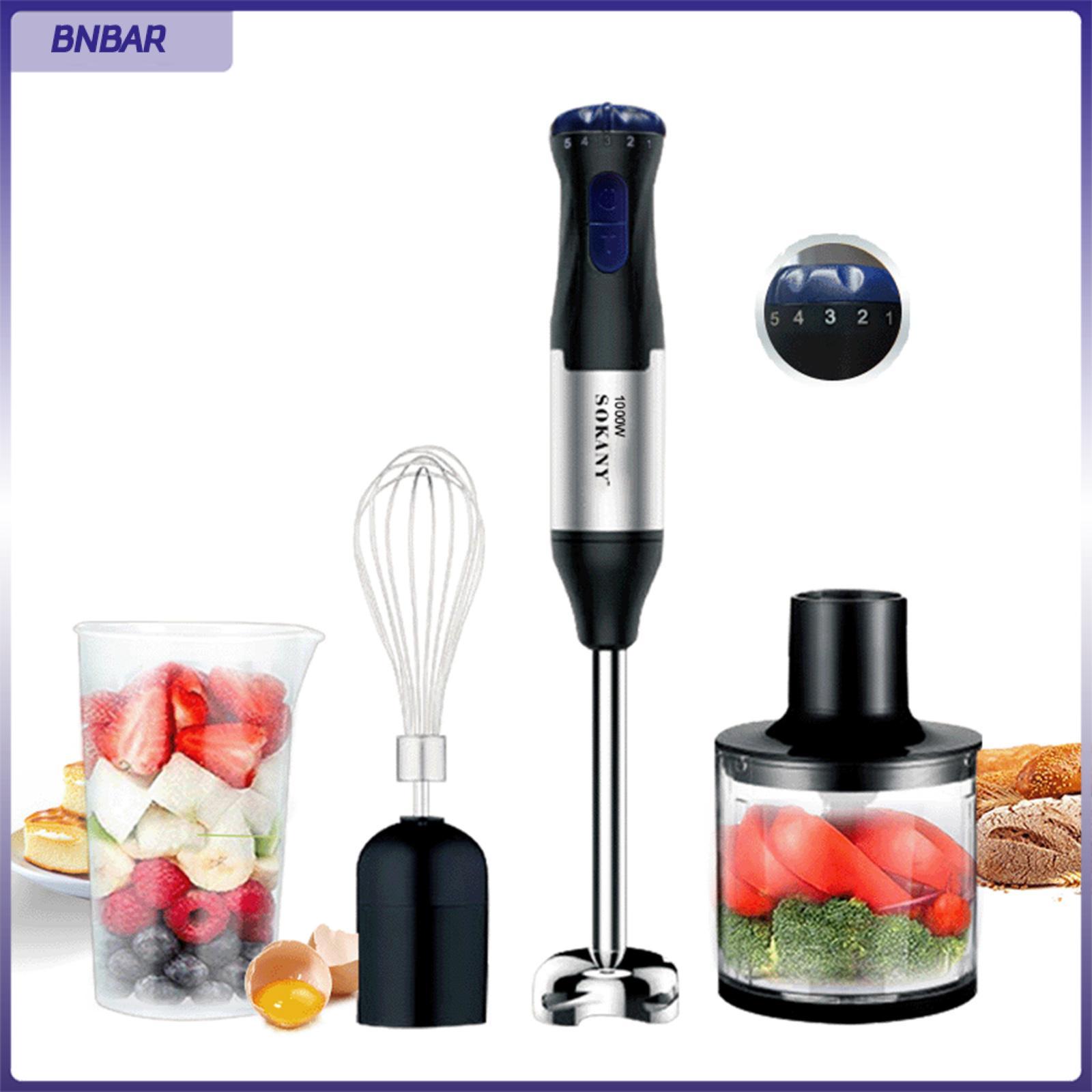 Bnbar 4 in 1 1000w immersion hand stick blender mixer with chopper set bpa-free