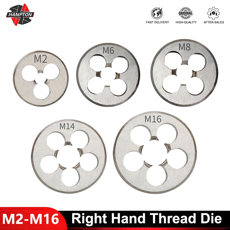}{ ” hampton alloy steel 1pc hard round die threading metric die right hand die m2 m2.5 m3 m4 m5 m6 m7 m8 m9 m10 m12 m14 m15 m16 die
