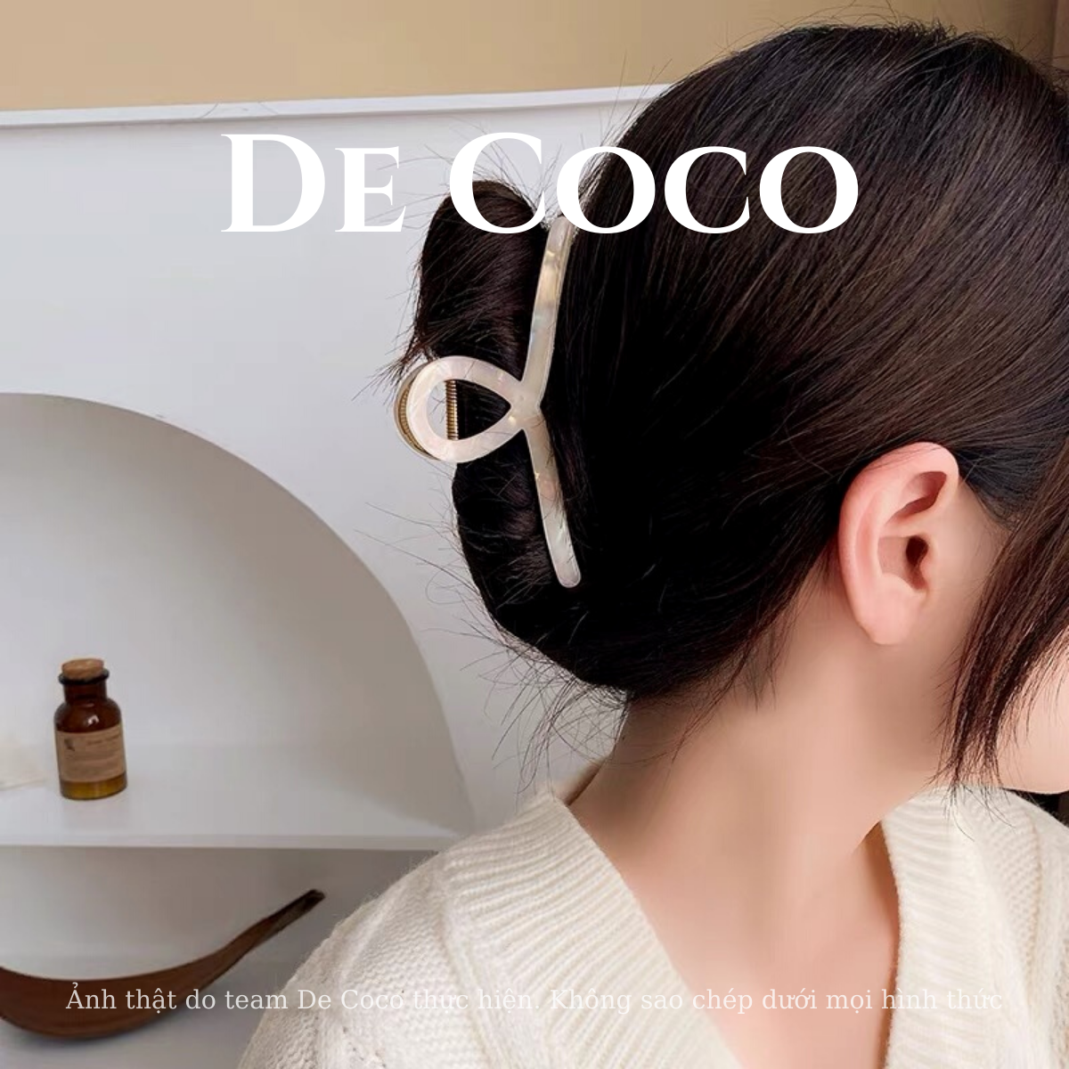 Kẹp càng cua Hàn Quốc, kẹp tóc nữ Hot trend Marble De Coco