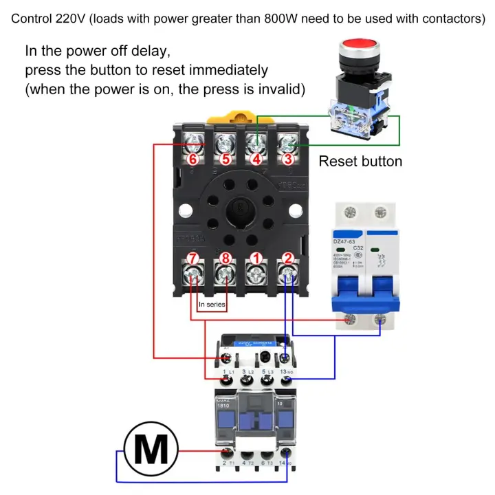 Time Relay Power Off Delay Relay Plug in for Automated Control Circuit