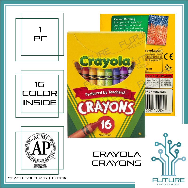 Crayola Crayon Crayons Kids Color Material School Supply 16 Colors Art ...