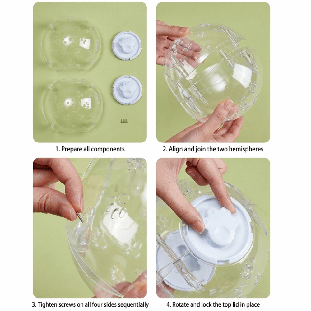 Traction Rope Portable Hamster Running Ball Escape Proof Multi-function Hamster Exercise Ball Creative Durable Small Pet Running Ball Small Pet.