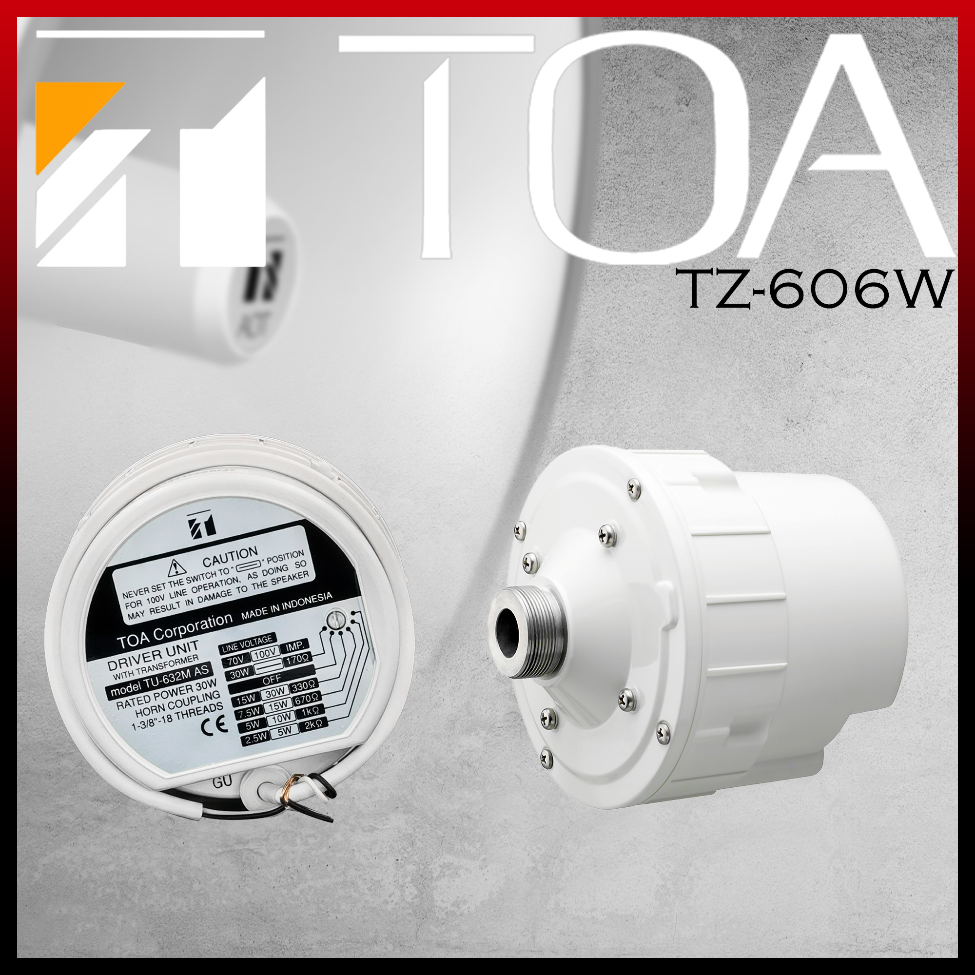 TOA Unit 30W Driver Unit TU-632M/ TU632M 30W Horn Speaker Drive Unit With  Variable 70 / 100V Line Transformer | Lazada