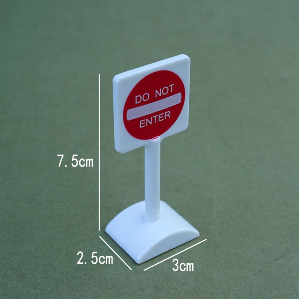 For Simulation Only Sign Simulation Scene Signs Road Block Dollhouse Speed Limit Sign Model Toy ...