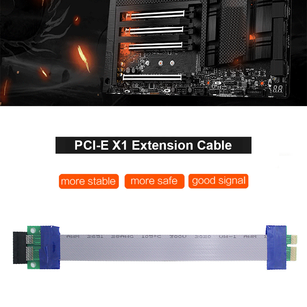 【GlamPoint】15cm PCIe to 1X Extension Cable Flexible PCIE PCI Express ...