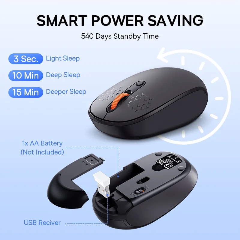 Baseus Mouse Bluetooth Wireless Computer 1600DPI Silent Mouse With 2.4Ghz USB Nano Receiver For PC Macbook Tablet Laptop