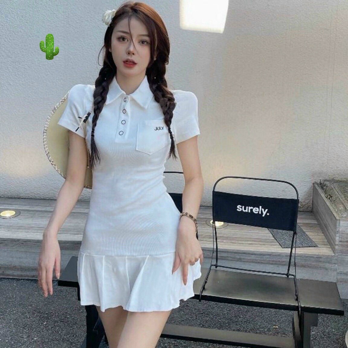 Đầm Polo Xếp Ly Siêu Cute