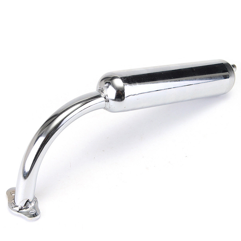 Chrome Muffler Exhaust Pipe 2-Stroke Motorized Bicycle Bike 49cc 60cc 66cc 80cc YULING. 