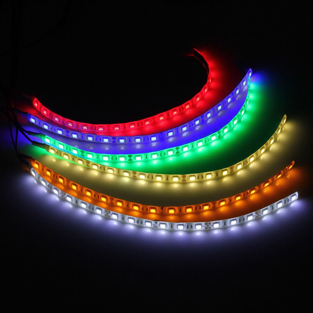 1 Dây Đèn LED Đèn Dây Linh Hoạt 30/50/100Cm Cho Vỏ Máy Tính PC DC 12V 2835 SMD