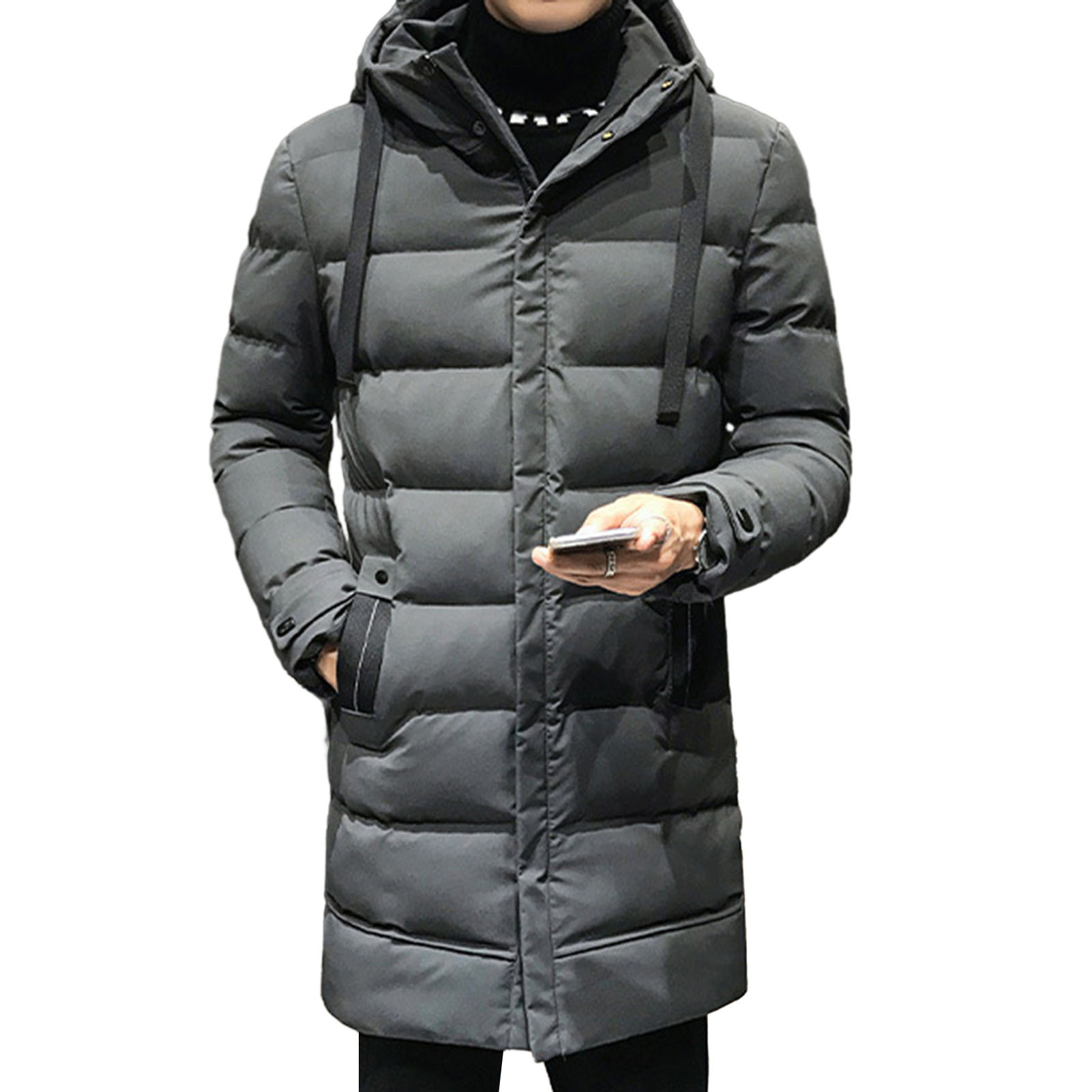 Cherise Cotton Coat with High Collar Hooded Cotton Coat for Chilly Days Stay Cozy and Protected with Men's Winter Parka Down Coat Perfect for Outdoor Adventures