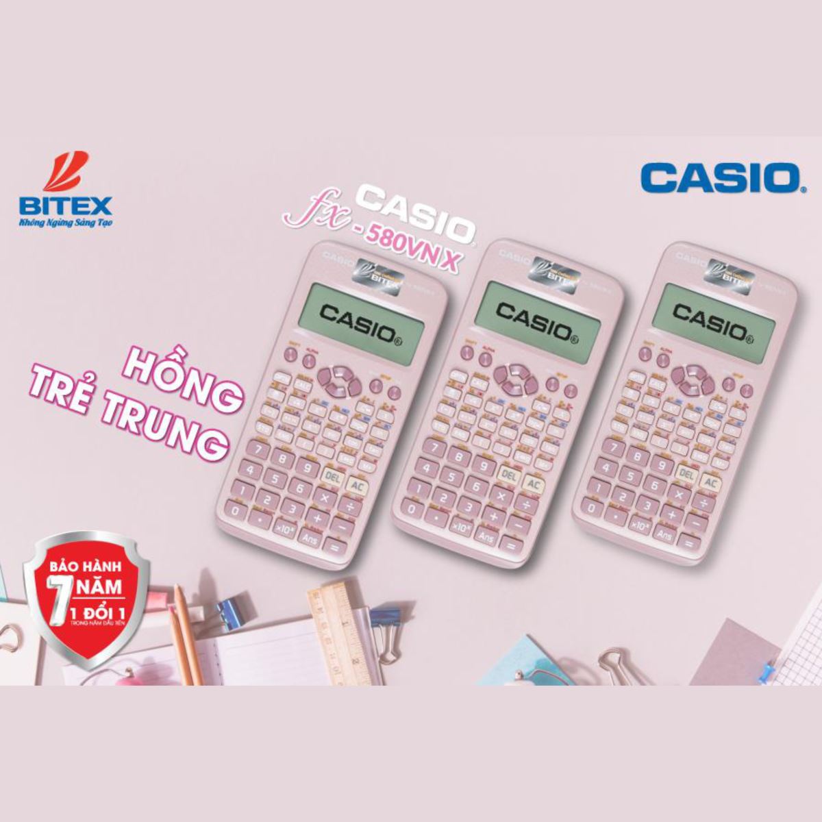 Máy Tính Casio FX 580VNX Chính Hãng Bảo Hành 7 Năm Lỗi 1 đổi 1, 521 Tính Năng Có Thể Chuyển Đổi Tiếng Việt, Máy tính Casio FX 570VN Plus New , Máy tính FX 570ES Plus New được mang vào phòng thi