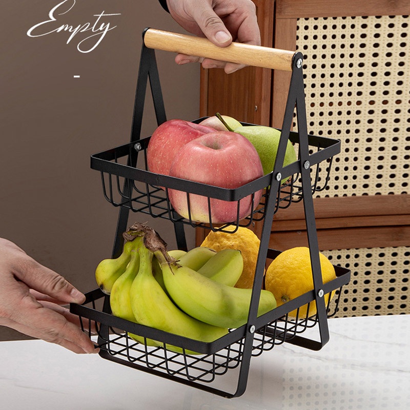 YONUO  ba lớp giá lưu trữ sáng tạo nhiều lớp lưới trống Fruit Basket nhà phòng khách trái cây sấy khô đồ ăn nhẹ giá lưu trữ