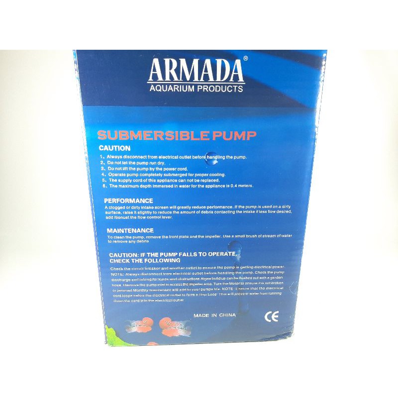 Pompa air mancur kolam Hidroponik ARMADA AR 3200 Submersible pump
