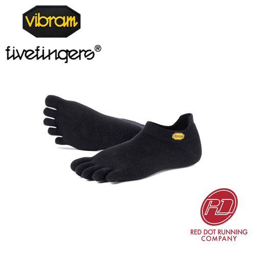 Red Dot Running Company - Vibram Five Fingers - No Show Toe Socks - Grey