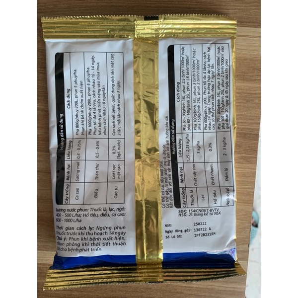 Thuốc trừ nấm bệnh Ridomilgold 100gr